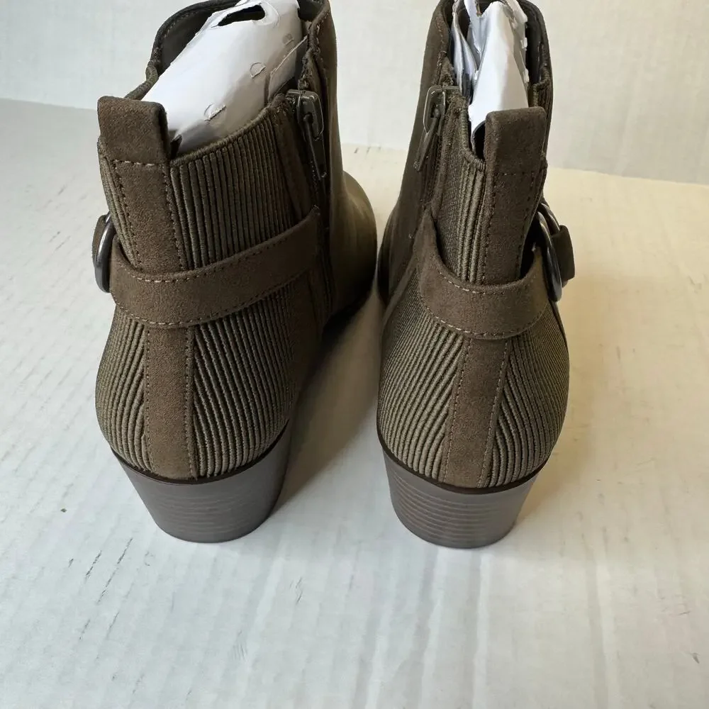 Market & Spruce Kaili Bootie in Olive Green NEW Size 7.5